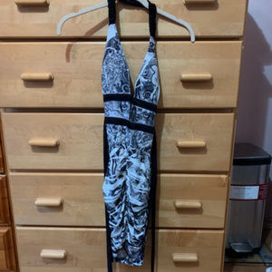 Super low cut, ties in the back dress